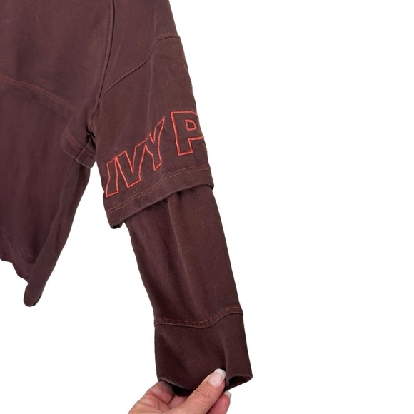 Ivy Park Hybrid Double Layer Sweatshirt Dress in Maroon Size XXS - Picture 7 of 10